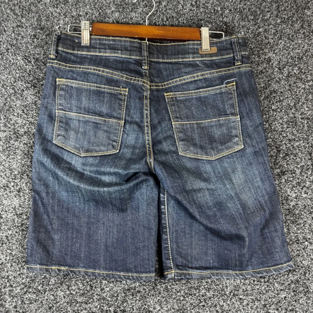 Kut from the Kloth Catherine Boyfriend Shorts Dark Wash Blue Denim Size 4 Womens